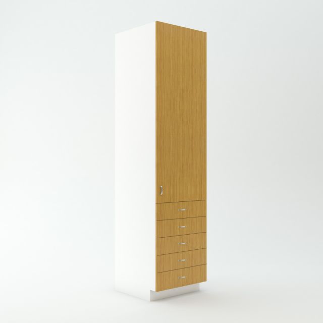 Tall Cabinet 23 3/4 inch Deep 84 inch High 30 inch Wide For Three Drawers and Two Doors