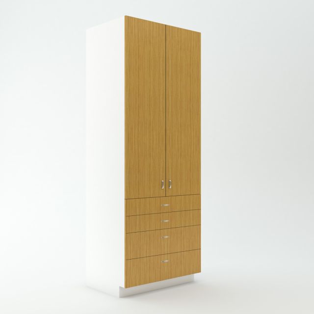 Tall Oven Cabinet 23 3/4 inch Deep 96 inch High 36 inch Wide For A Double Oven & One Drawer & Two Doors