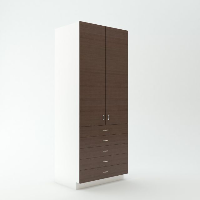 Tall Oven Cabinet 23 3/4 inch Deep 96 inch High 33 inch Wide For A Double Oven & One Drawer & Two Doors