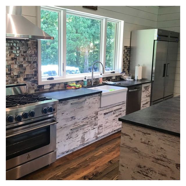 Antique White Wood Textured cabinet doors