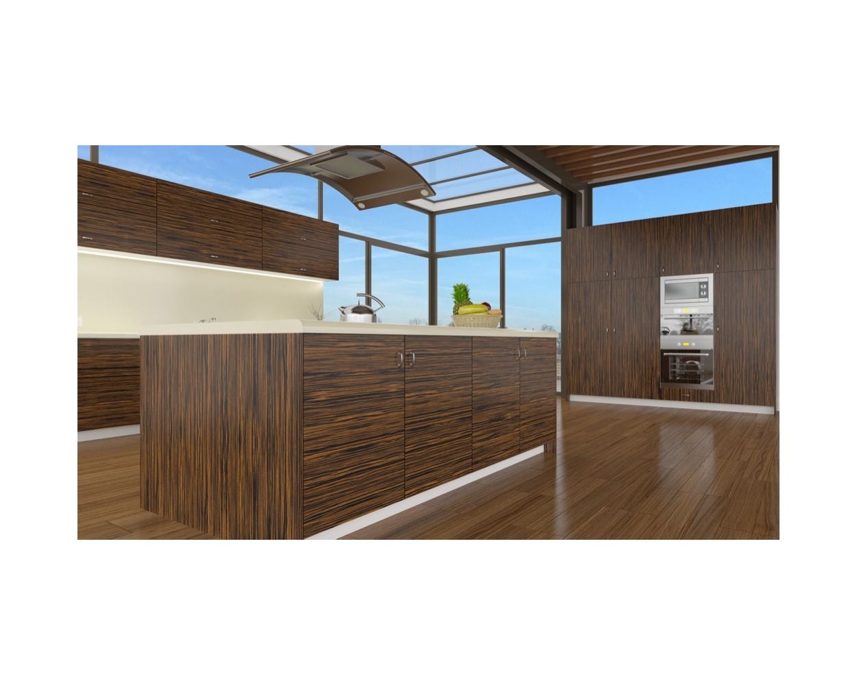 Ebony Macassar Wood Veneer Cabinet Doors | 27estore European Style