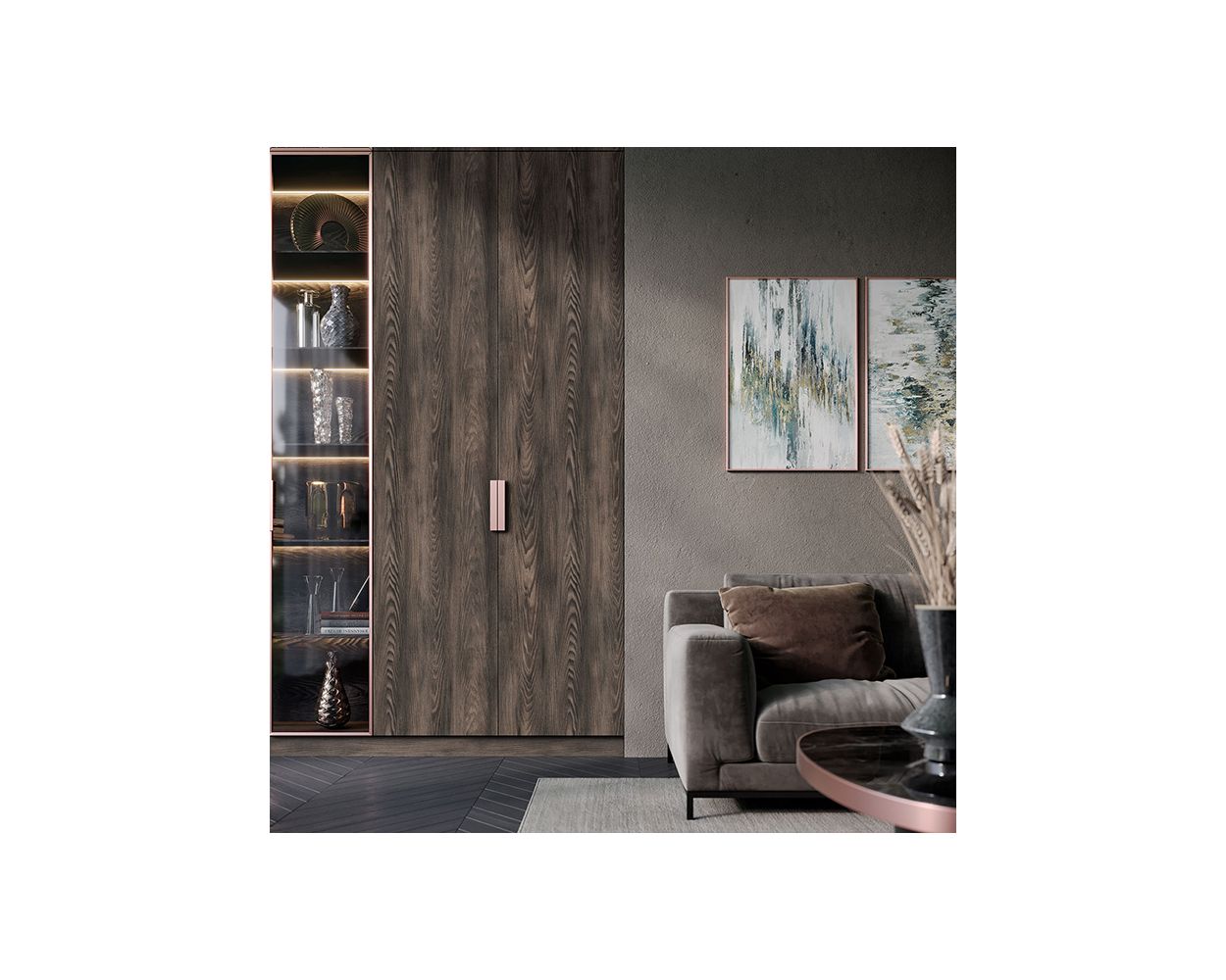Mink Arvadonna Chestnut Textured Cabinet Doors | 27estore