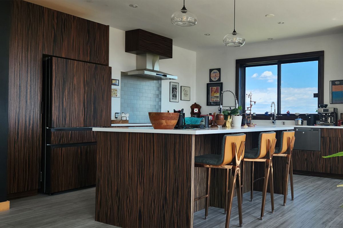 Ebony Macassar Wood Veneer Cabinet Doors | 27estore