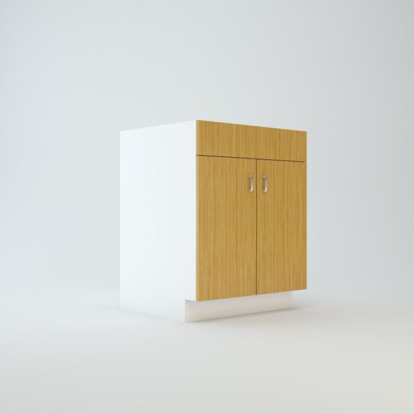 Base Sink Cabinet Box For A Tilt-Out Sink Tray 27 inch 1 False Drawer-Front & 2 Doors