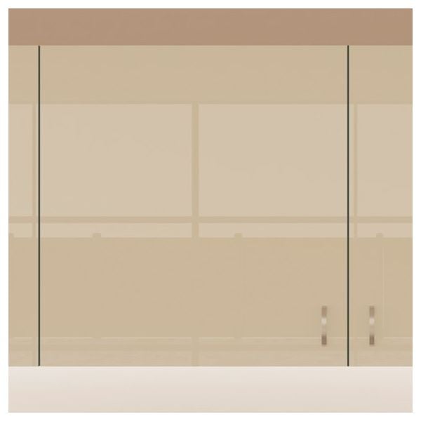 High Gloss Polyester Almond Cream Cabinet Door