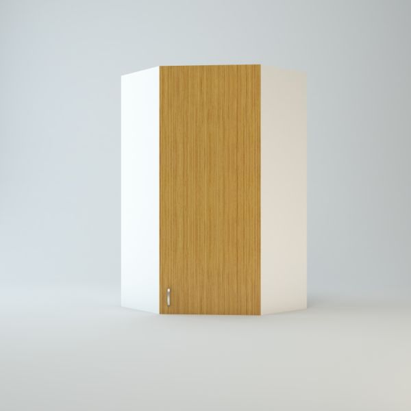 Wall Diagonal Corner Cabinet 45 inch High 24 inch Wide For One Door