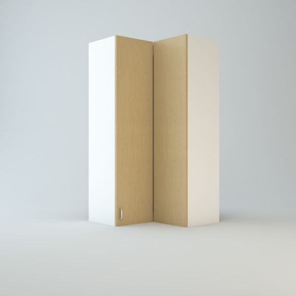Wall Right Angle Corner Cabinet 48 inch High 24 inch Wide For Two Doors