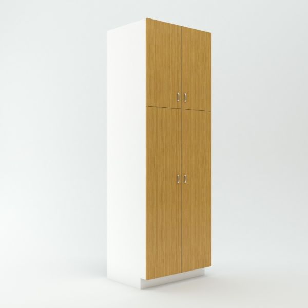 Tall Pantry Shelving Cabinet 23 3/4 inch Deep 96 inch High 33 inch Wide For Four Doors