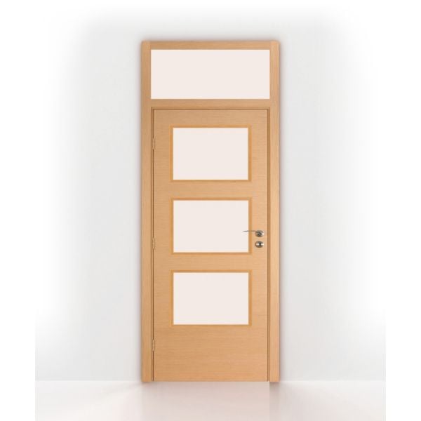 Bleached oak Transom Interior Door