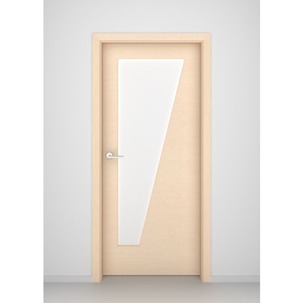 Bleached Oak Seashore Glass Interior Door