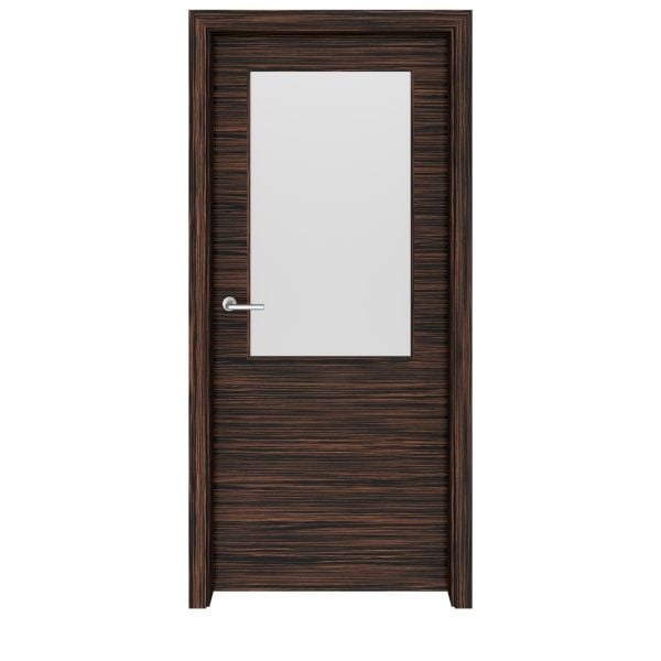 Ebony Macassar Charlotte Glass Interior Door