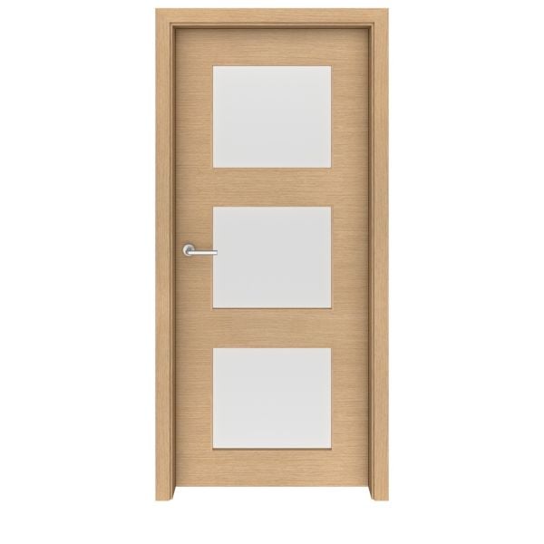 Light Oak Newport Glass Interior Door