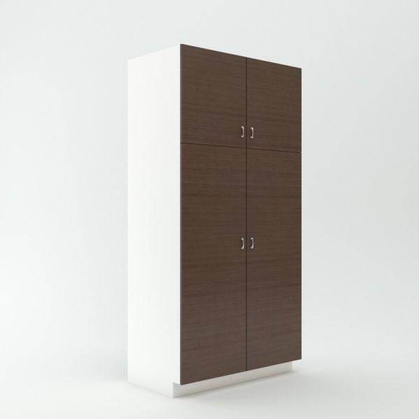 Tall Pantry Shelving Cabinet 23 3/4 inch Deep 90 inch High 45 inch Wide For Four Doors