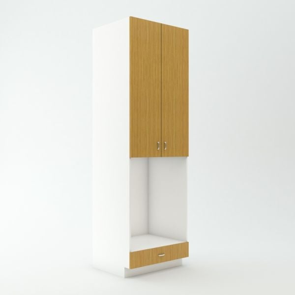 Tall Oven Cabinet 23 3/4 inch Deep 96 inch High 30 inch Wide For A Double Oven & One Drawer & Two Doors