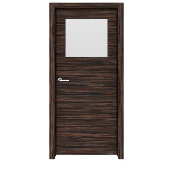 Ebony Macassar Seattle Glass Interior Door