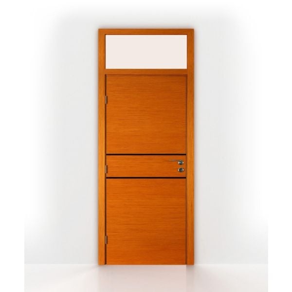 Teak Glass Transom Interior Door