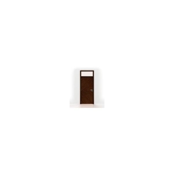 Walnut Rio Glass Transom Interior Door