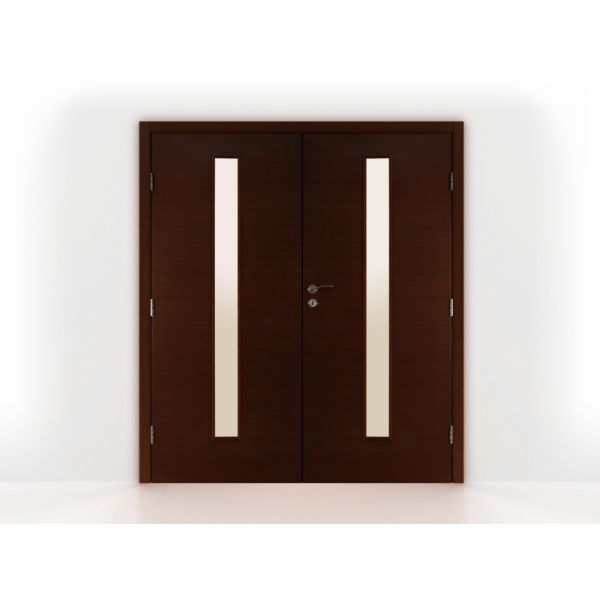 Wenge Glass French Interior Doors
