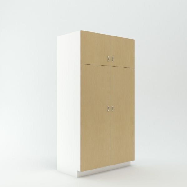 Tall Pantry Shelving Cabinet 23 3/4 inch Deep 84 inch High 45 inch Wide For Four Doors