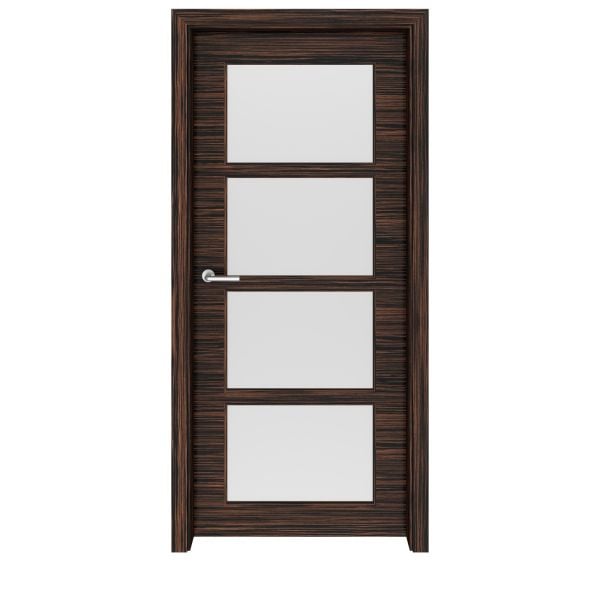 Ebony Macassar Denver Glass Interior Door