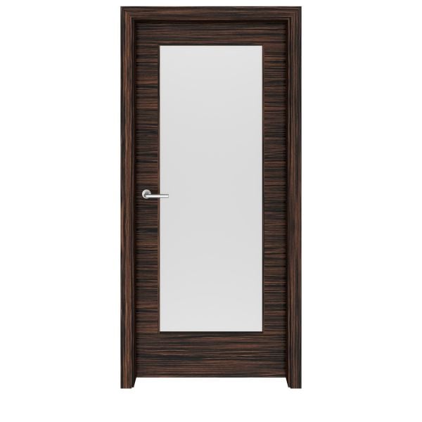 Ebony Macassar Madison Glass Interior Door
