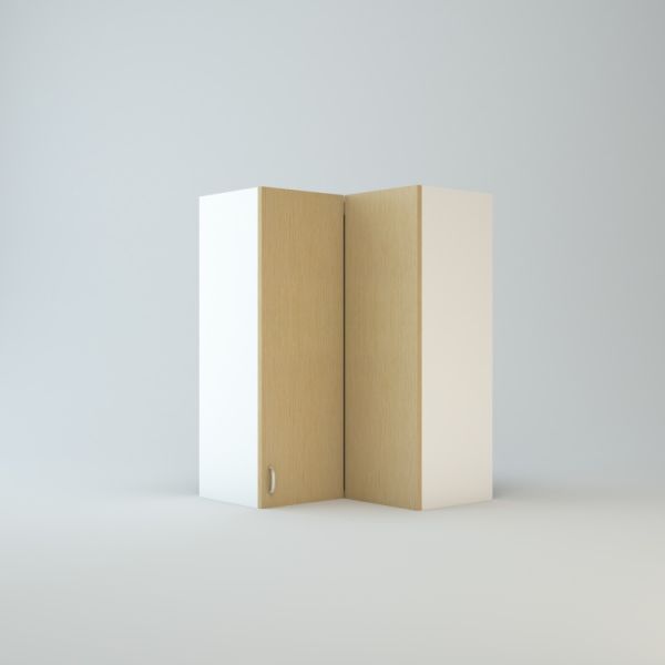 Wall Right Angle Corner Cabinet 36 inch High 24 inch Wide For Two Doors