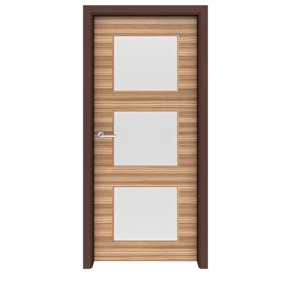 Zebrawood Newport Glass Interior Door