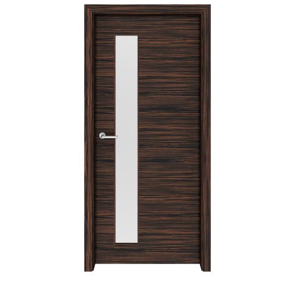 Ebony Macassar Carmel Glass Interior Door