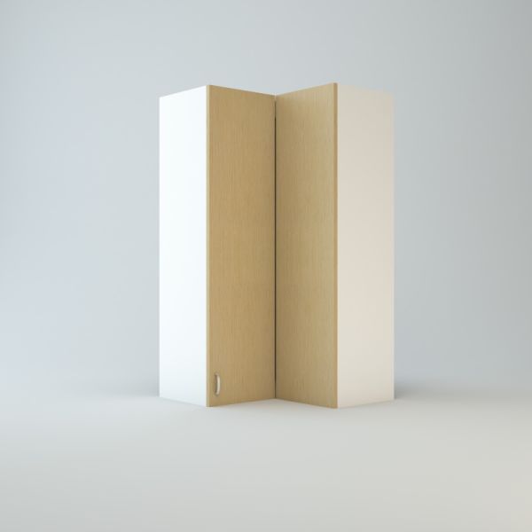Wall Right Angle Corner Cabinet 45 inch High 24 inch Wide For Two Doors