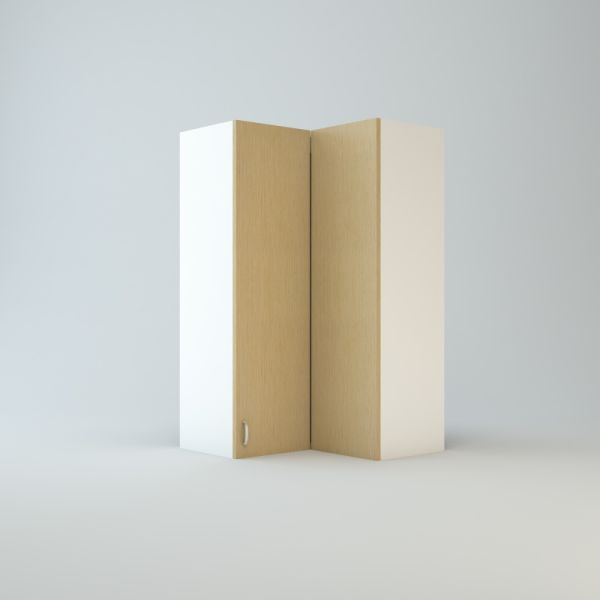 Wall Right Angle Corner Cabinet 42 inch High 24 inch Wide For Two Doors