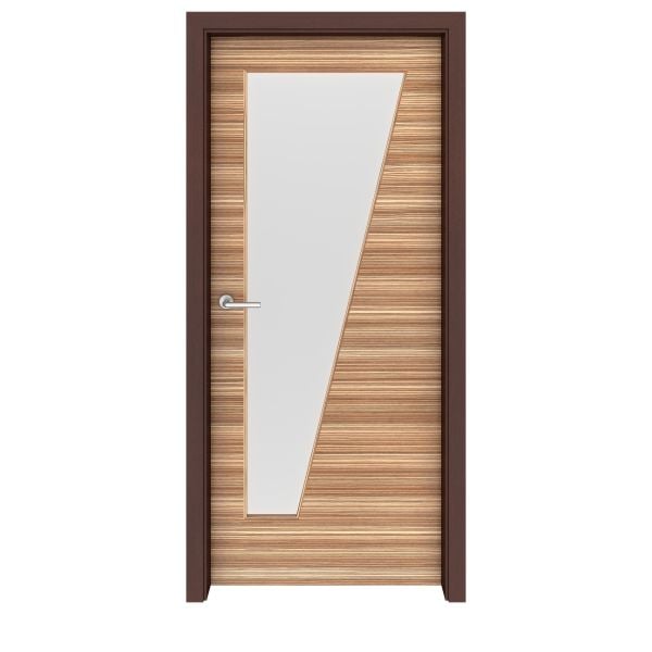 Zebrawood Seashore Glass Interior Door