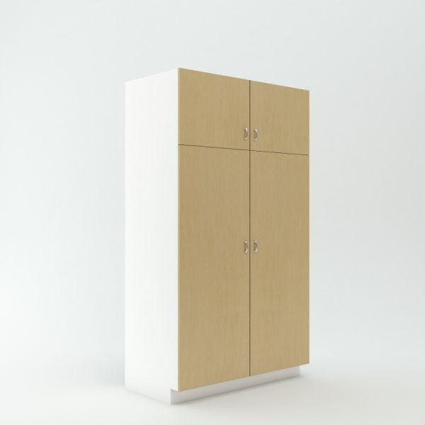 Tall Pantry Shelving Cabinet 23 3/4 inch Deep 84 inch High 48 inch Wide For Four Doors