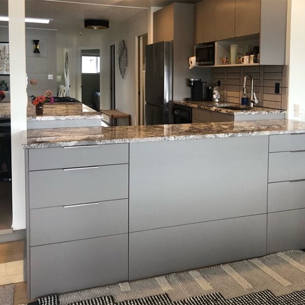 Brushed Surface Grey Cabinet Doors