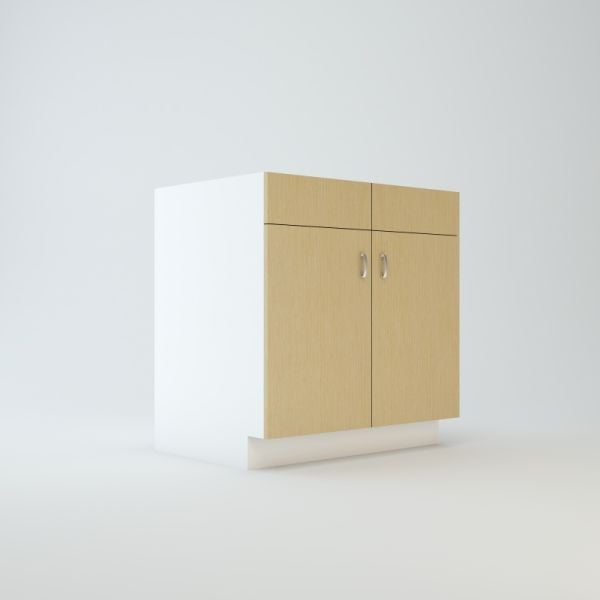 Base Sink Cabinet 33 inch For 2 False Drawer Fronts & 2 Doors