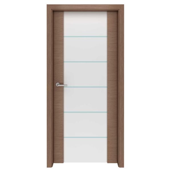 Canaletto Walnut Rift Cut Spindrift Glass Interior Door