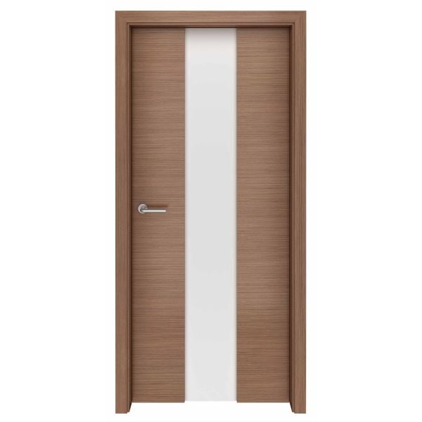 Canaletto Walnut Straight Grain Meridian Glass Interior Door