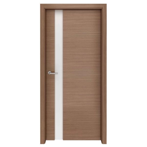 Canaletto Walnut Straight Grain Sirocco Glass Interior Door
