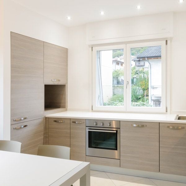 Cream Walnut Textured Cabinet Doors