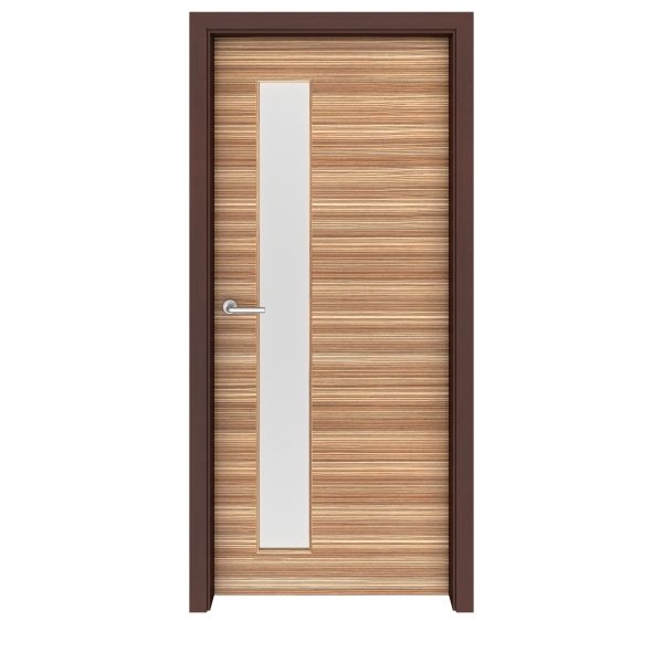 Zebrawood Carmel Glass Interior Door