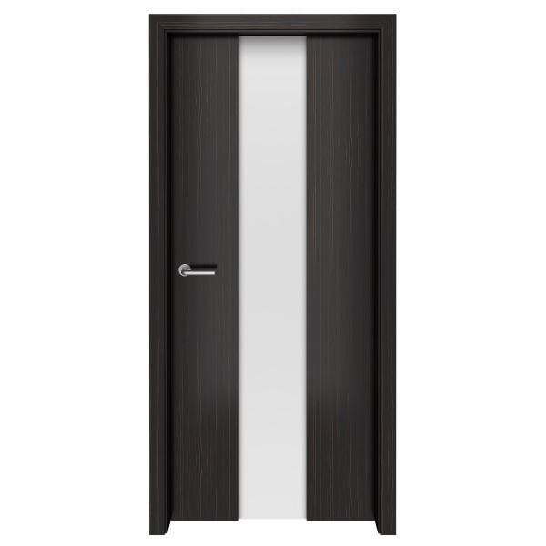 Dark Ebony Macassar Meridian Glass Interior Door