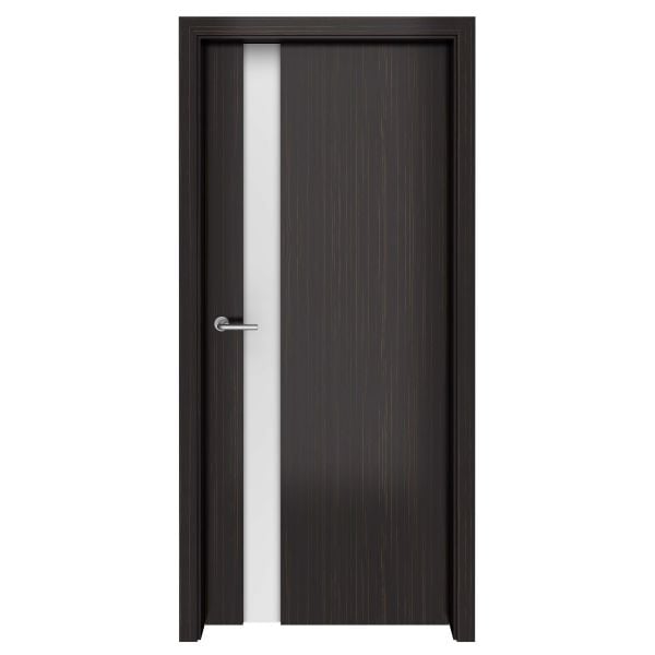 Dark Ebony Macassar Sirocco Glass Interior Door