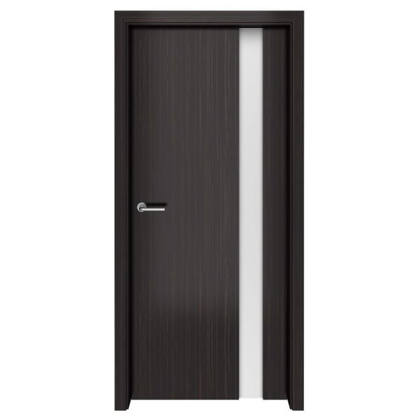 Dark Ebony Macassar Zephyr Glass Interior Door