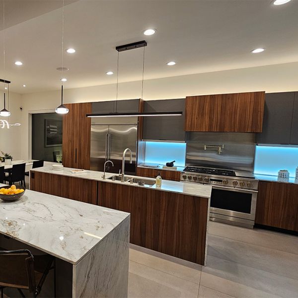 Dark Italian Walnut Cabinet Doors | 27estore European Style Kitchens and Home Improvement