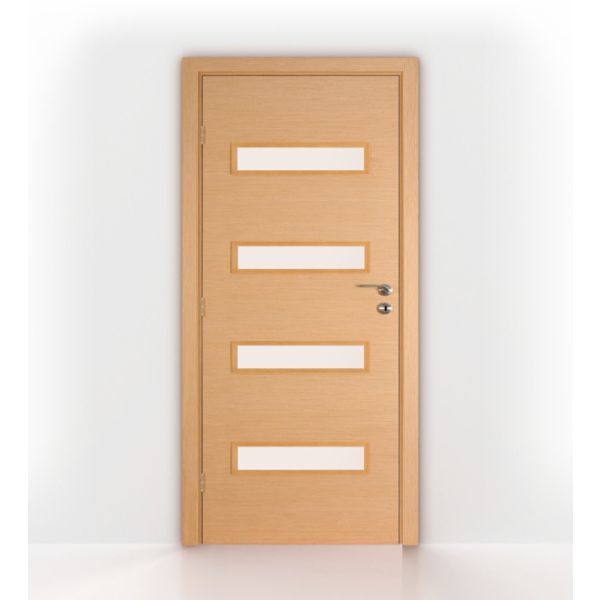 Bleached Oak Glass Interior Door