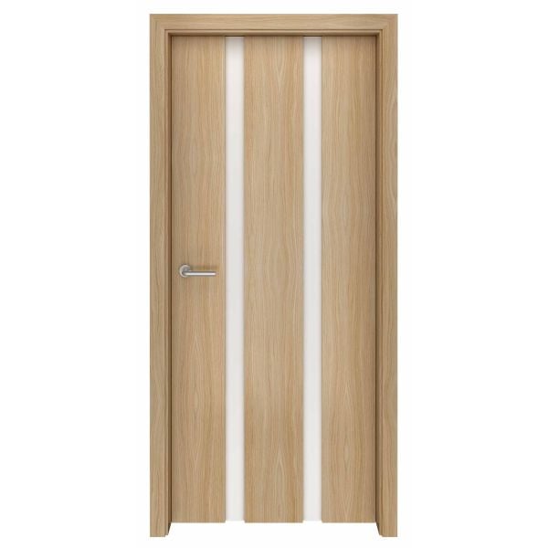 European Oak Parallels Glass Interior Door