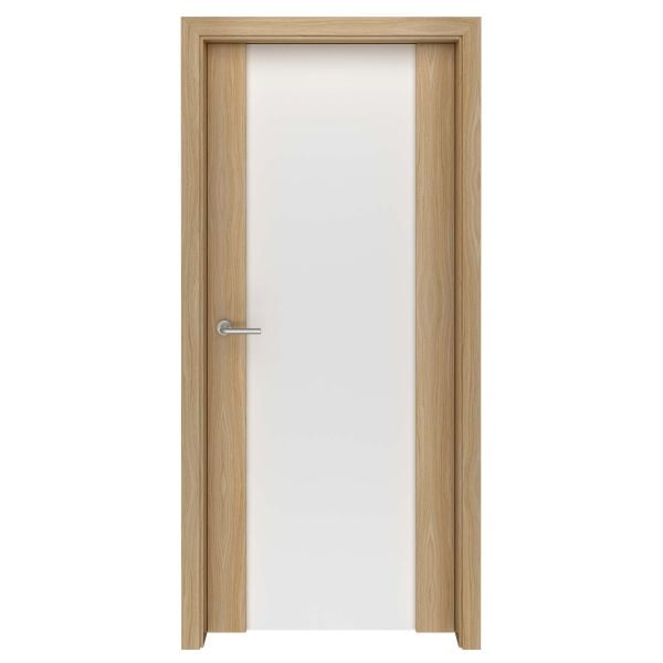 European Oak Storm Glass Interior Door