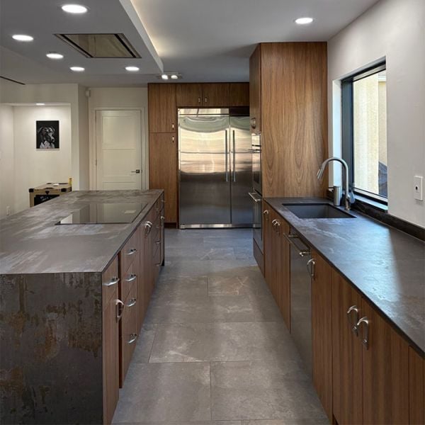 European Walnut Wood Veneer Cabinet Doors
