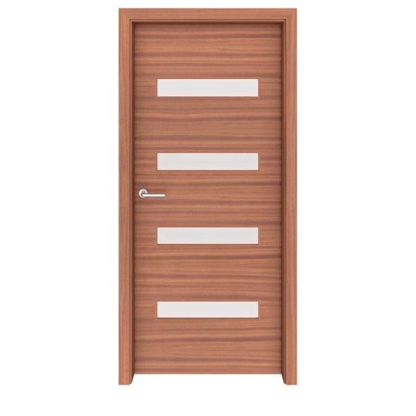 Sapele Mahogany Aspen Glass Interior Door