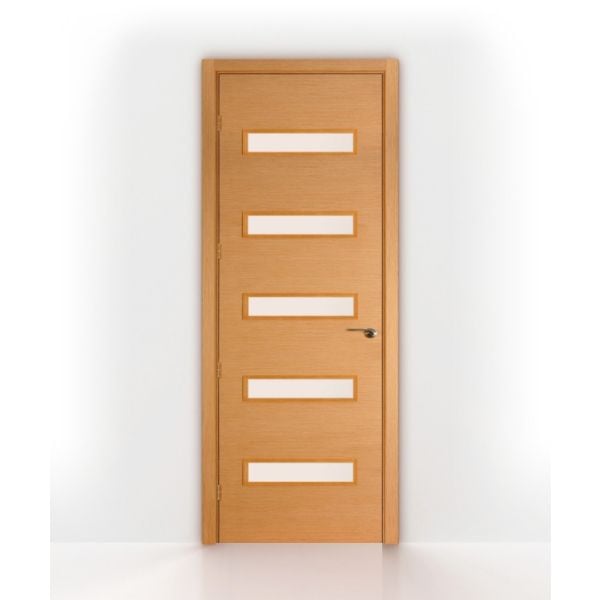 Bleached Oak 8ft Glass Interior Door