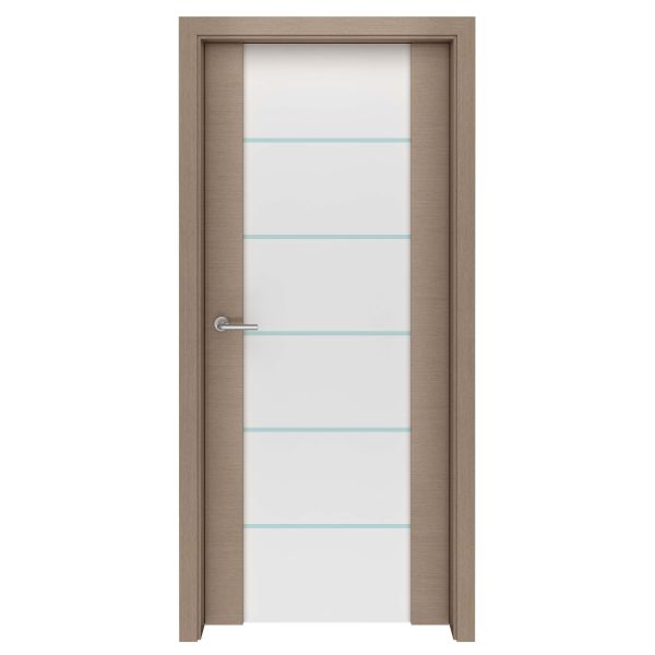 Grey Ayous Spindrift Glass Interior Door
